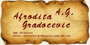 Afrodita Gradoćević vizit kartica
